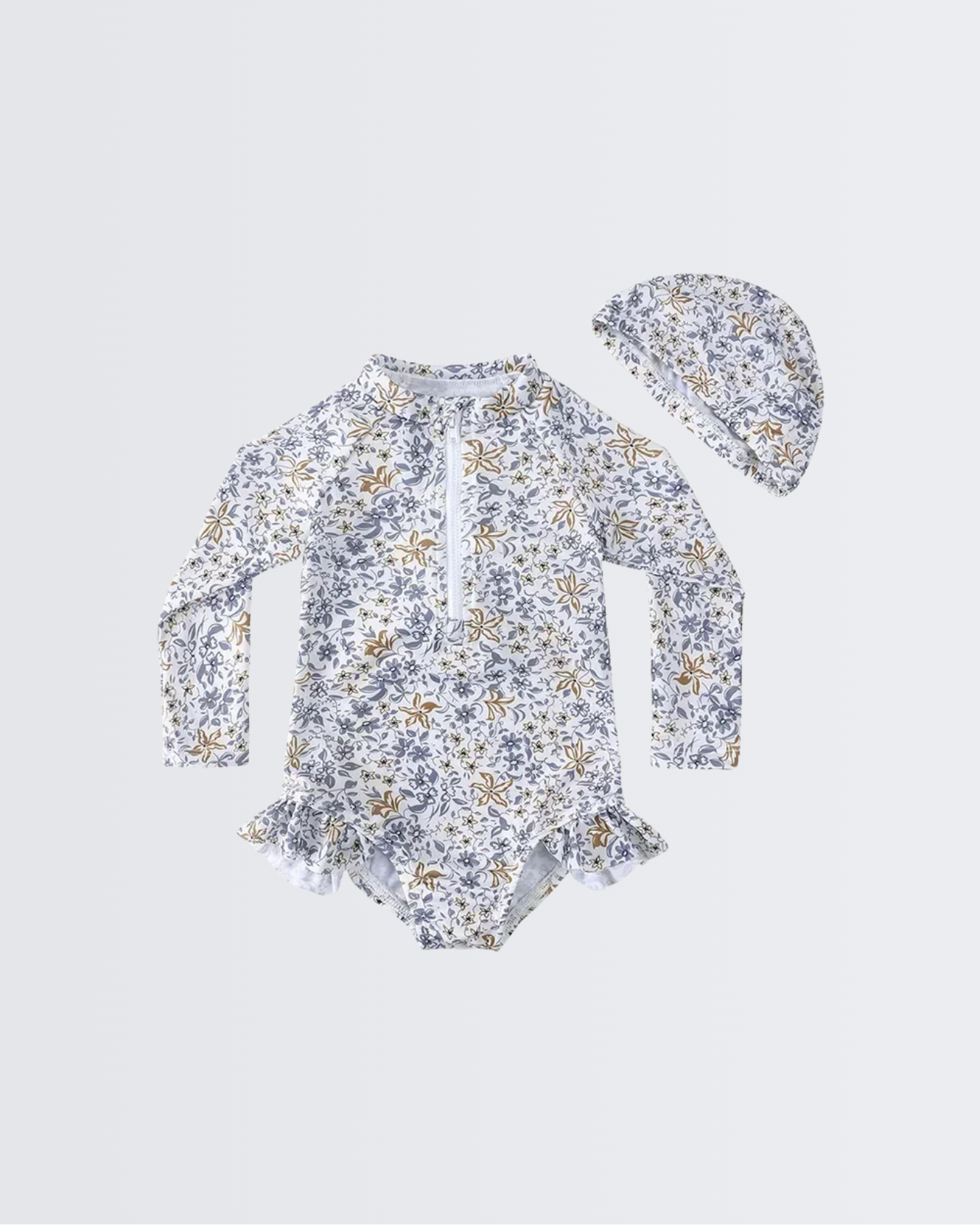 Wild Meadow Long Sleeve Ruffle Swimsuit