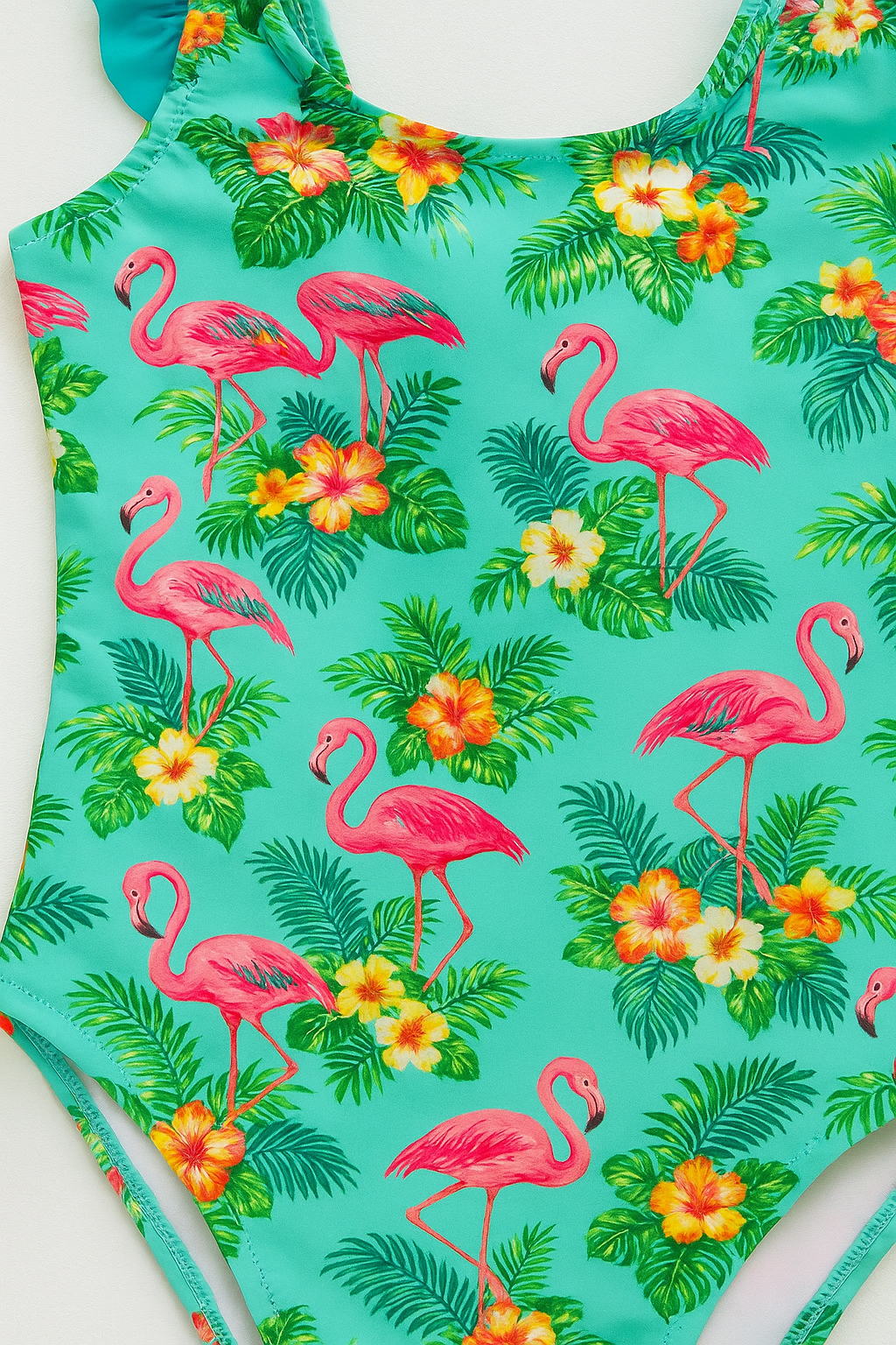 Tropical Flamingo One Piece Swimsuit