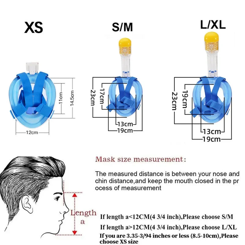 Splashee BubbleBreathe™ Mask - Full Face Snorkel Mask (backup)
