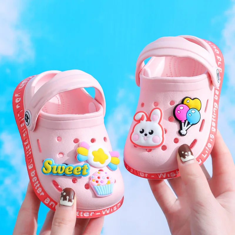 Pink Bunny-Balloon Splashee Crokkies