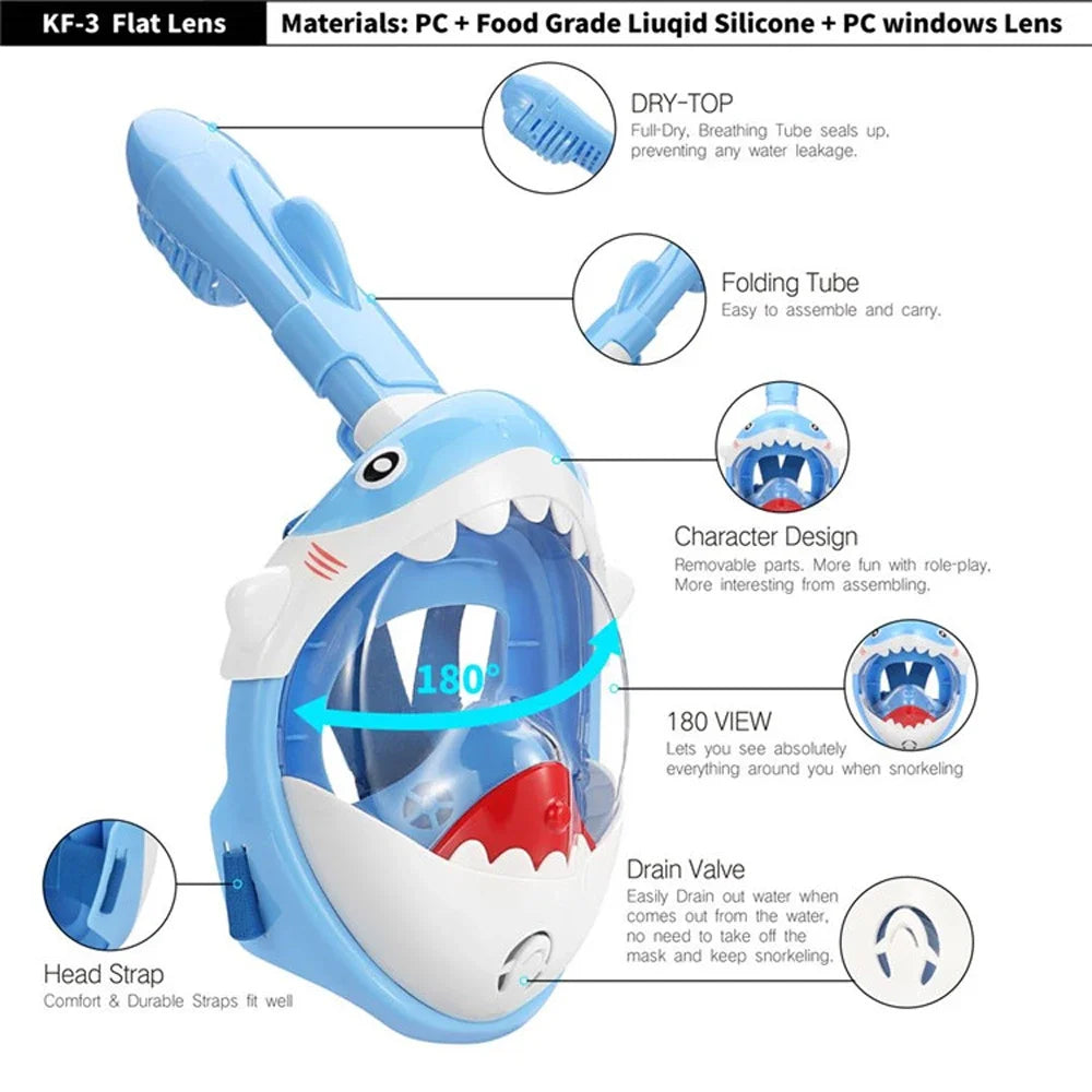 Splashee SharkBreath™ Snorkel Mask