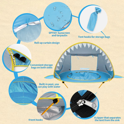 Splashee ShadeShark™ Pool Tent