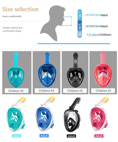Splashee BubbleBreathe™ Mask - Full Face Snorkel Mask (backup)